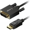 AlzaPower Core DisplayPort na DVI-D FullHD 2 m čierny APW-CBDPDVI020B