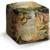 Sablio Taburet Cube Zrodenie Venuše - Sandro Botticelli: 40x40x40 cm