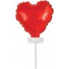 OZDOBA NA DORT nafukovacie srdce červené ,8 cm