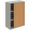 Hobis Policová skriňa Drive, 80x111x40 cm, buk/sivá, zámok