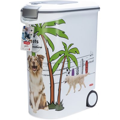 Curver zásobník na krmivo pre psov - dizajn palmy: až 20 kg granúl (54 l)