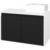 Dreja Skrinka pod umývadlo VISIT SZD2 80 (umývadlo Gladi) - N01 Biela lesk / Úchytka T33 - čierna mat / M17 Čierna mat / Pravé
