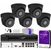 Hilook by Hikvision Sada na IP monitoring 5MP 5 kamier IPCAM-T5 BLACK, 8-kanálový rekordér s PoE, MD 2.0 - HiLook od Hikvision