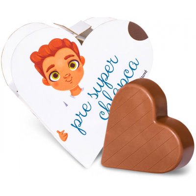 Chocolate Patrik Čokoládové srdce biele horké - Pre super chlapca