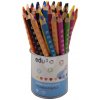 EDU3 Jumbo trojhranné pastelky P36, tuha 5 mm, 36 kusov -12 farieb v tégliku