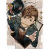 Zuty - Kreslený mlok scamander, kůrolez větvík a hrabák (fantastická zvířata), 40×50 cm, bez rámu a (8596530201649)