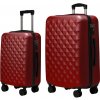ROWEX Stredný a príručný cestovný kufor s TSA zámkom ROWEX Crystal 2v1 Farba: Červená 57x37x21 cm, 66x42x24 cm, 77x50x28 cm ABS