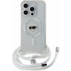 Karl Lagerfeld IML Crossbody Karl Head MagSafe zadný kryt pre iPhone 15 Pro Transparent