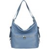 Mondo Italia Kožená kabelka na rameno/batoh 328 blankytna modrá Blankytna modrá