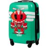 Detský kabínový kufor Wings robot zelený - S