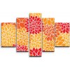 Sablio Obraz - 5-dílný Barevné květiny - 125x90 cm