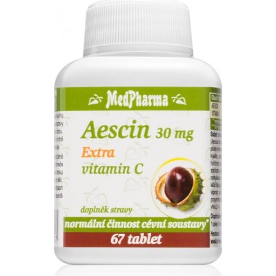 MedPharma Aescin 30 mg Extra vitamin C tablety na normálnu funkciu srdca a ciev 67 tbl