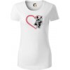 Nemecký ovčiak v srdci - Dámske tričko z organickej bavlny Origin (GOTS) - 2XL ( Biela )