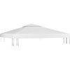 vidaXL Dvojitá strieška na altánok 3x3 m biela