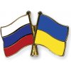 Odznak (pins) 22mm vlajka Rusko+Ukrajina - farebný