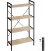 tectake 404153 regál leeds industrial 67,5 x 31,5 x 121,5 cm - industrial svetlé drevo, dub sonoma