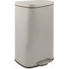 Spirella pedálový odpadkový kôš Akira, matný sivo-hnedý, oceľ, soft-close, 30 l