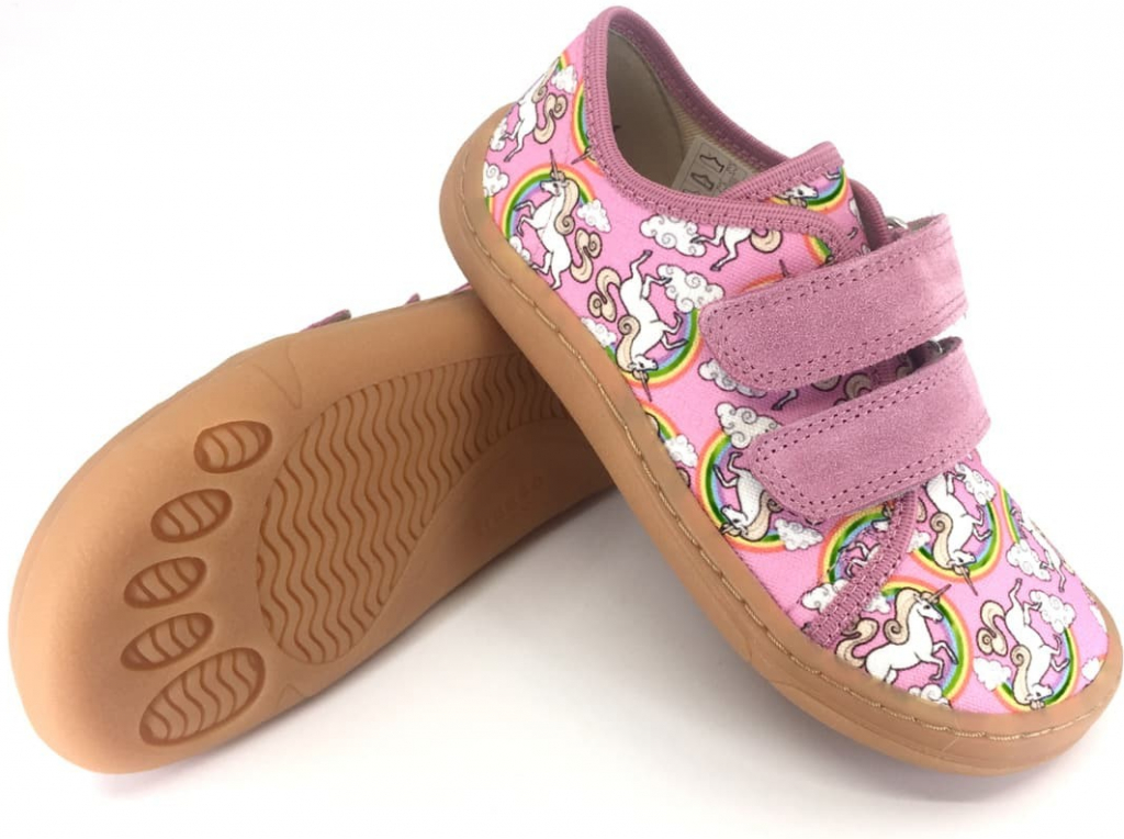 Froddo Barefoot tenisky Unicorn textilné G1700379-4 pink