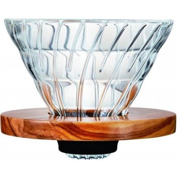 Hario Dripper V60-02 Glass Olive Wood