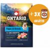 Krmivo Ontario Puppy All Breeds Monoprotein Turkey & Sweet Potatoes 2,25kg + 3 konzervy značky Ontario