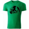 T-ričko Forest pánske tričko Farba trička: Trávová zelená, Farba potlače: Čierna, Veľkosť: XXL