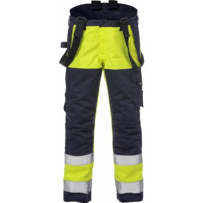 Fristads Výstražné zimné nohavice s ochranou proti plameňom 2588 FLAM Výstražná žltá Námornícka modrá