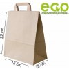 Zawmark Plus Taška papierová 18x8x22cm hnedá, ploché ucho 250ks/bal