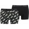 Pánske boxerky Puma, MEN AOP BOXER 2P Čierna,Biela S