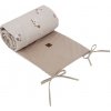EKO Chránič do postieľky VELVET Variant: EKO Chránič do postieľky VELVET Bees Beige 180x35 cm