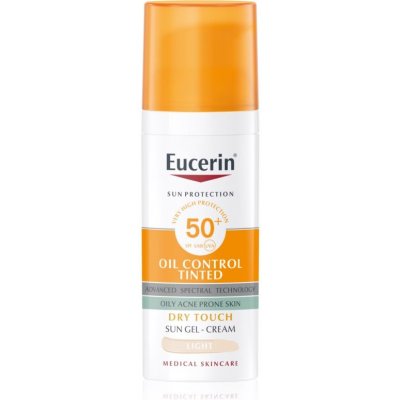 Eucerin Sun Oil Control Tinted krémový gél na opaľovanie SPF 50+ odtieň Light 50 ml