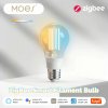 MOES Zigbee 3.0 Inteligentná LED žiarovka s vláknom – CCT a stmievanie