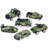 Kovové autíčka 6v1, vojenské