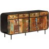 Příborník 140 x 35 x 70 cm masivní recyklované dřevo a kov Hnědá 355845