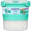 Sistema TO GO Lunchstack Škatuľka na desiatu + miska, vidlička, 965 ml, zelená