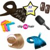 Clip in deluxe balíček - clip vlasy 53cm REMY pravé ľudské svetlejšia blond červená krátke široké