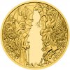 Česká mincovna Zlatá poluncová medaila Povesti českých hradov - Démoni a prízraky na Houske proof 15,56 g