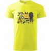 Potápačské vybavenie - Klasické pánske tričko vyššej gramáže - 2XL ( Neonová žltá )