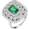 Eppi Zlatý prsteň so smaragdmi a diamantmi Smaria R32946