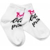 Baby Nellys Bavlnené ponožky Little princess biele