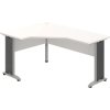 OFFICE PRO s.r.o. HOBIS kancelársky stôl pracovný tvarový, ergo pravý - CEV 60 P, biela
