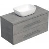 Kúpeľňová skrinka s doskou SAT Cube Way 100x53x46 cm betón mat CUBE461003BESAT45
