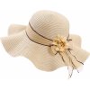 Amparo Miranda® Dámský klobúk s kvetmi Krémový