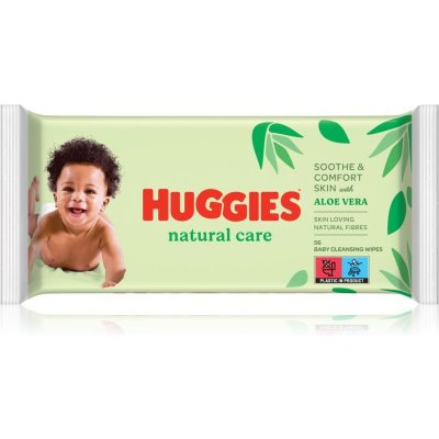 Huggies Natural Care čistiace utierky s aloe vera 56 ks