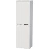 INTEDOOR Vysoká skriňa BEE, úchyt čierny, 2 dvere, š. 50 cm, biela lesk