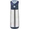 Detská termoska so slamkou B.BOX MIDNIGHT 500 ML Strieborná,tmavo modrá