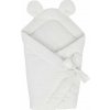Biela detská zavinovačka z materiálu buklé 35x65 cm – Meowbaby