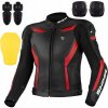 Kožená motocyklová bunda Shima Chase Jacket čierno-červená 56