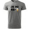 Je mi 60 pivo - Klasické pánske tričko vyššej gramáže - L ( Tmavosivý melír )