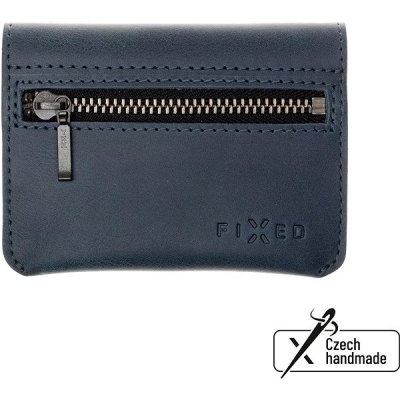 FIXED Tripple Wallet z pravej hovädzej kože modrá