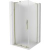 MEXEN/S - Velar L sprchovací kút, posuvné dvere 120 x 120, dekor, zlato 871-120-120-33-50